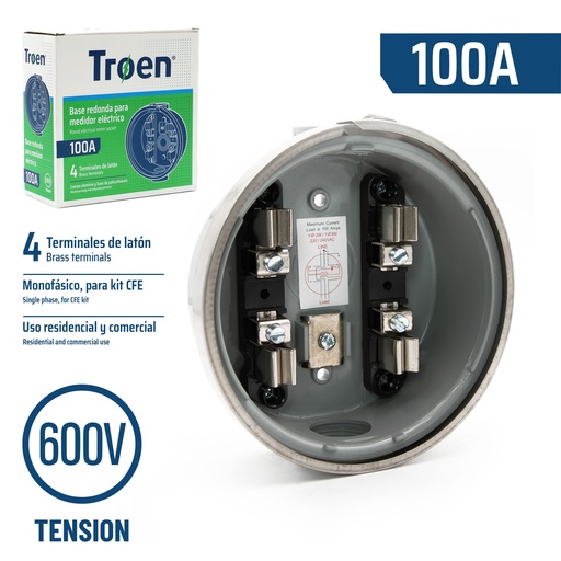[9-239] BASE PARA MEDIDOR ELECTRICO 100A  TROEN 9-239