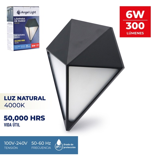[9-269] LAMPARA DE PARED 6W LUZ NATURAL ANGEL LIGHT 9-269