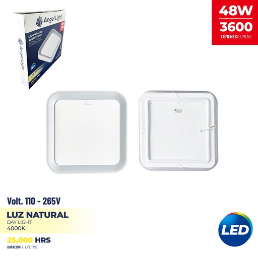 [9-272] PANEL LED SUPER CUAD LUZ NATURAL 48W ANGEL L 9-272