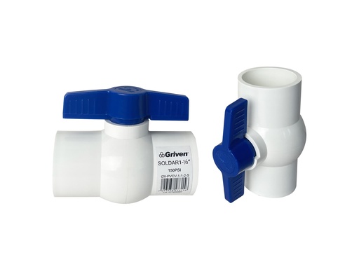 [9-273] LLAVE DE BOLA PVC SOLDAR X 1 1/2" GRIVEN 9-273
