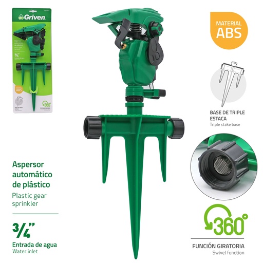 [9-275] ASPERSOR CON ESTACA x 3/4" 360° GRIVEN 9-275