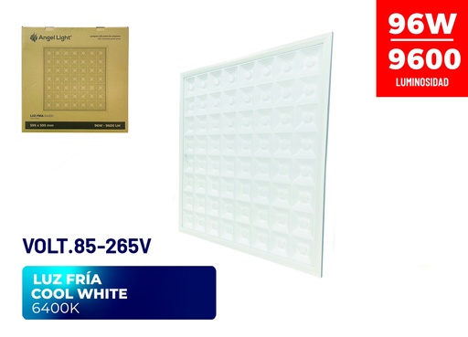 [9-289] PANEL LED EMP CUAD 595 x 595 mm LUZ FRIA 96W ANGEL L 9-289