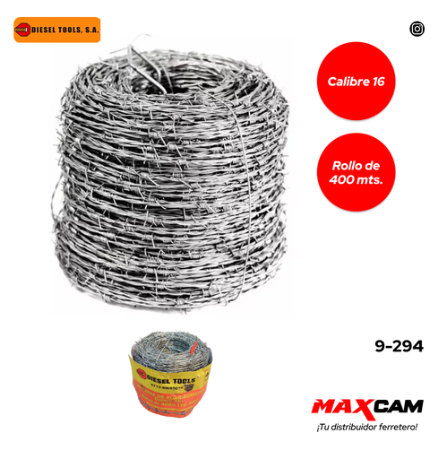 [9-294] ALAMBRE PUAS 400M DIESEL TOOLS 9-294