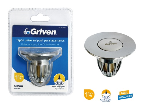 [9-333] TAPON UNIVERSAL P/LAV PUSH GRIVEN 9-333