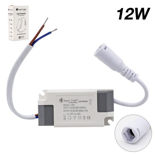 [9-334] BALASTRO P/LAMPARA LED 12W ANGEL L 9-334