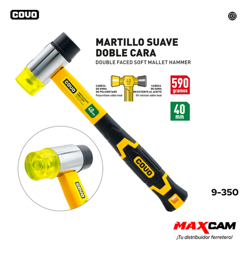 [9-350] MAZO DE GOMA DOBLE CARA 590GR COVO 9-350