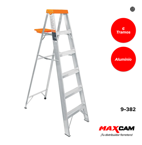 [9-382] ESCALERA DE ALUMINIO 6 TRAMOS DIESEL TOOLS 9-382