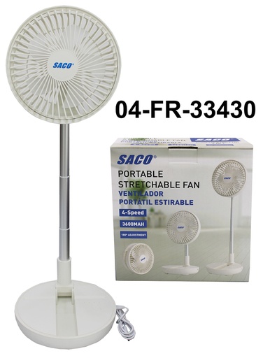 [9-405] VENTILADOR RECARGABLE 4W SACO 9-405