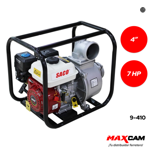 [9-410] BOMBA DE AGUA A GASOLINA 4" 7HP 9-410