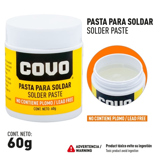 [9-472] PASTA P/SOLDAR 60G COVO 9-472