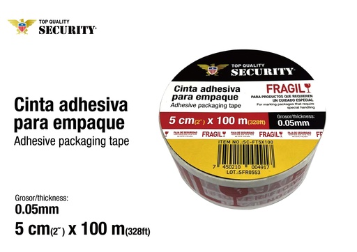 [9-476] CINTA FRAGIL x 100 MTS SECURITY 9-476