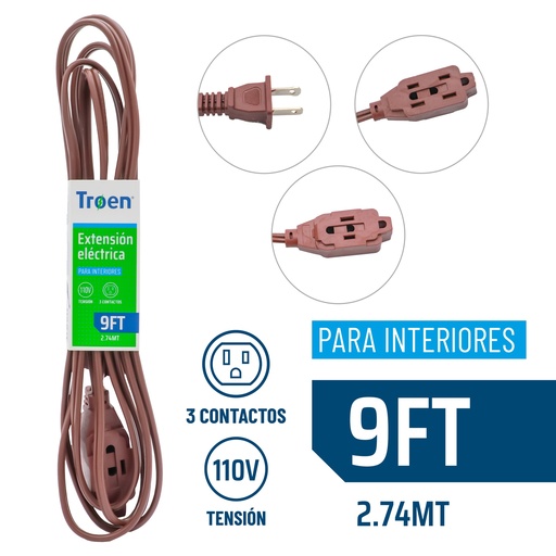 [9-484] EXTENSION ELECTRICA 2.74 MTS TROEN 9-484