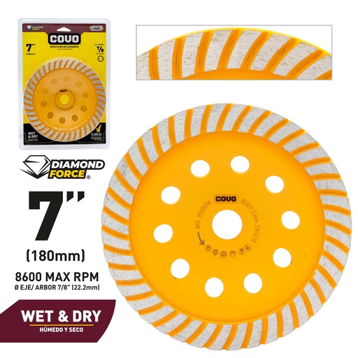 [9-501] DISCO P/PULIR TURBO x 7" COVO 9-501