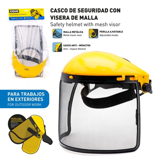 [9-513] CASCO DE SEGURIDAD C/MALLA COVO 9-513