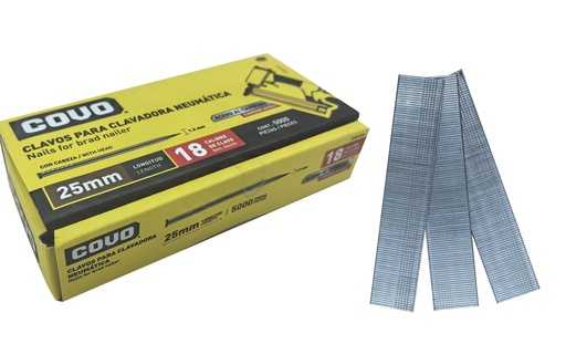 [9-515] CLAVOS P/PISTOLA NEUMATICA 25MM x 5000 UNID COVO 9-515