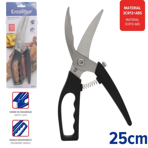[9-546] TIJERA CORTA POLLO 25 CM EXCALIBUR 9-546