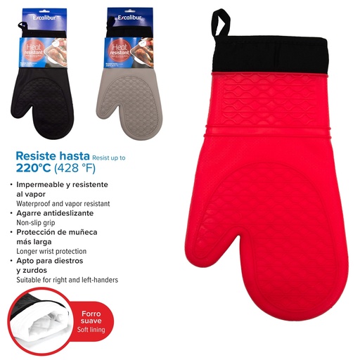 [9-556] GUANTE P/COCINA DE SILICONA EXCALIBUR 9-556
