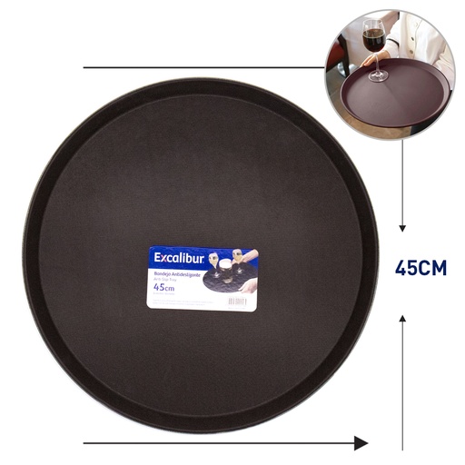 [9-560] BANDEJA ANTIDESLIZANTE 45CM EXCALIBUR 9-560