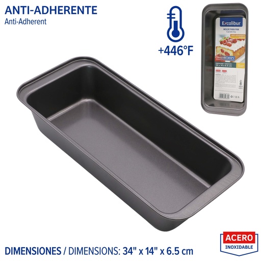 [9-584] BANDEJA MOLDE P/HORNEAR 34 x 14 x 6.5 CM EXCALIBUR 9-584