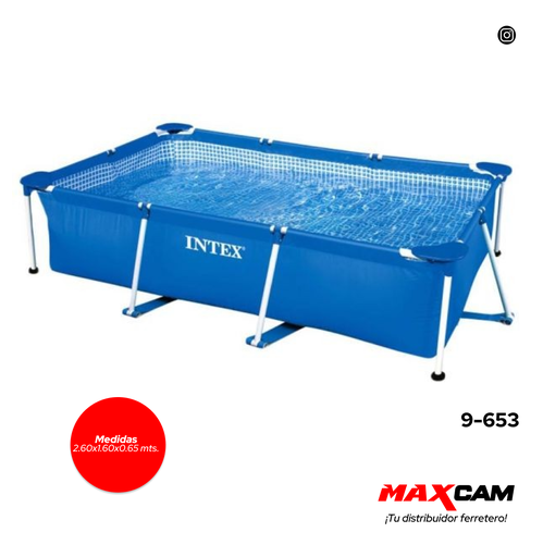 [9-653] PISCINA RECTANGULAR 2.60x1.60x0.65 MTS INTEX 9-653