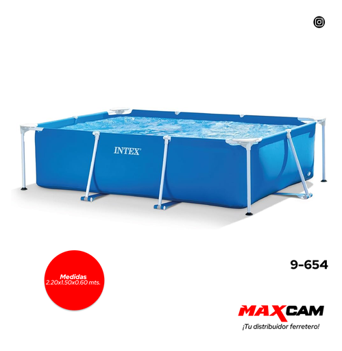 [9-654] PISCINA RECTANGULAR 2.20x1.50x0,60 MTS INTEX 9-654