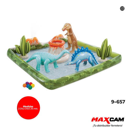[9-657] CENTRO DE JUEGO JURASIC 2.01x2.01x0.36 MTS INTEX 9-657