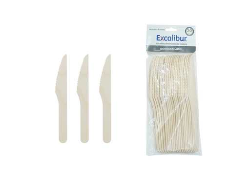 [9-670] JUEGO DE CUCHILLOS DESECHABLES X 20 UNID EXCALIBUR 9-670