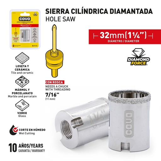 [9-684] SIERRA CILINDRICA DIAMANTADA COVO 9-684