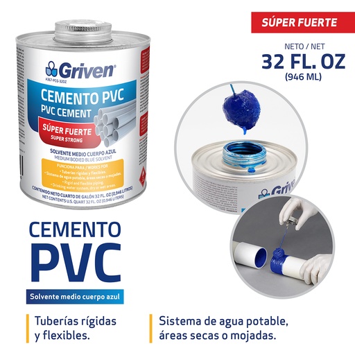 [4-798] PEGA SOLDAR A F 1/4  GRIVEN 946ml (32oz) 4-798