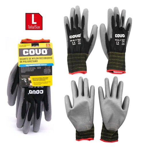 [4-829] GUANTE POLIURETANO ANTICORTE NEGRO COVO PAR 4-829