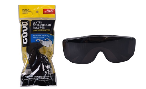 [4-886] LENTES DE SEGURIDAD OSCURO COVO 4-886