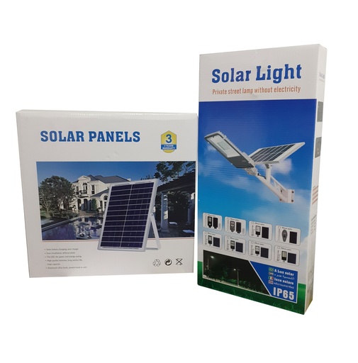 [4-903] LAMPARA EXT LED 100W C/PANEL SOLAR SOLAR LIGHT 4-903