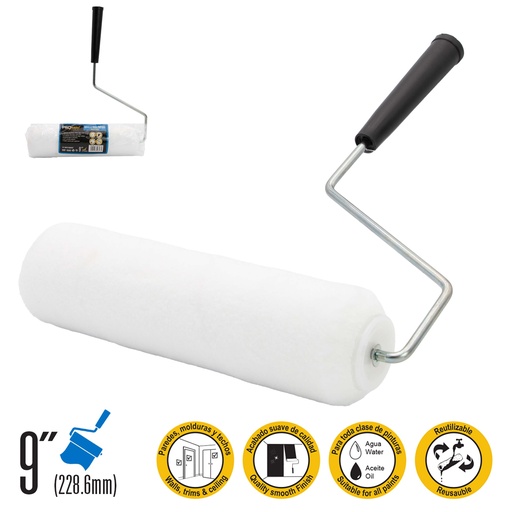 [4-909] RODILLO CON FUNDA 9" PRO PAINT  4-909