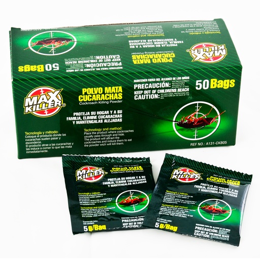 [4-960] POLVO P/CUCARACHA x 5 GR MAX KILLER 4-960