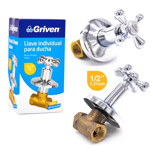 [4-979] LLAVE P/DUCHA INDIVIDUAL x 1/2 BRONCE GRIVEN 4-979