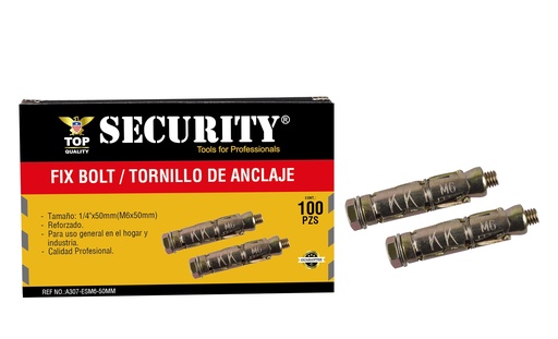 [5-080] RAMPLUG METALICOS x 1/4 Unidades SECURITY 5-080