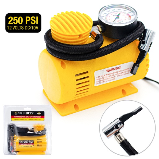 [5-092] COMPRESOR DE AIRE 250PSI 12V SECURITY 5-092