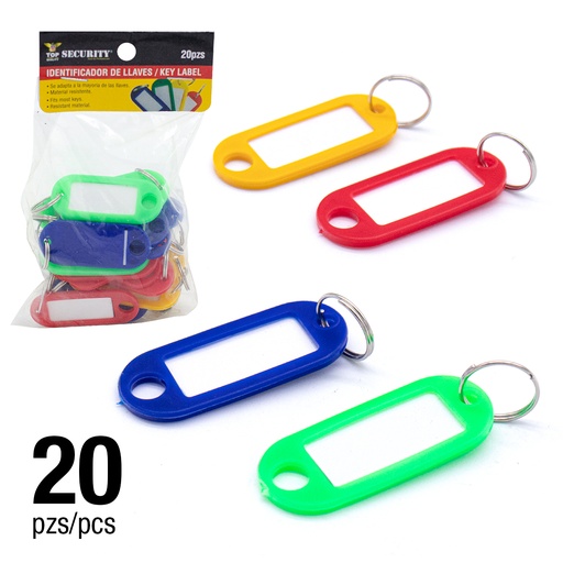 [5-101] LLAVERO IDENTIFICADOR x 20 PCS SECURITY 5-101