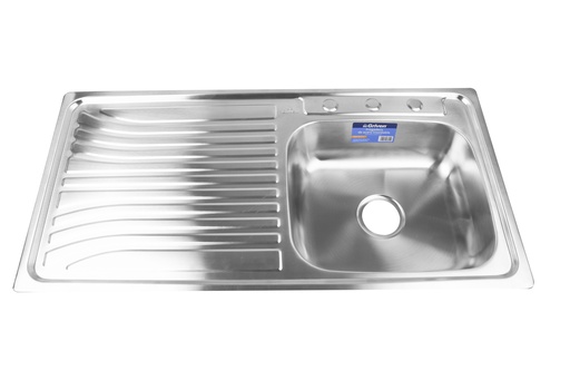 [5-112] FREGADERO ACERO INOX SENCILLO C/ESCURR 100X50CM GRIVEN 5-112