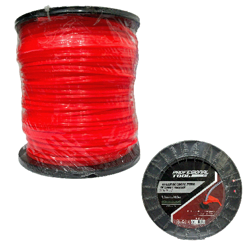 [8-207] NYLON DESMAL CUADRADO 3.3MM x 220MTS PROF TOOLS 8-207