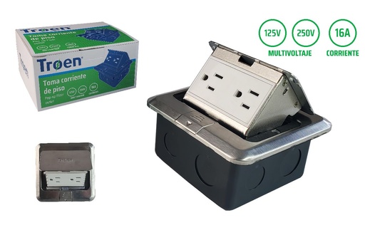 [8-219] TOMA DOBLE P/EMPOTRAR DE PISO TROEN 8-219