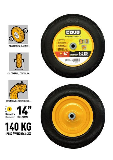 [8-232] RUEDA MACIZA 14" COVO 8-232