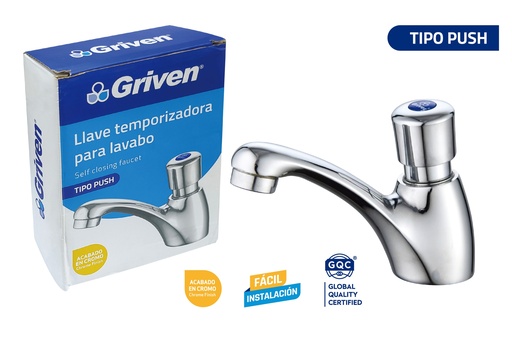 [8-254] LLAVE LAVAMANO INDIV METAL AUTOMATICA GRIVEN 8-254