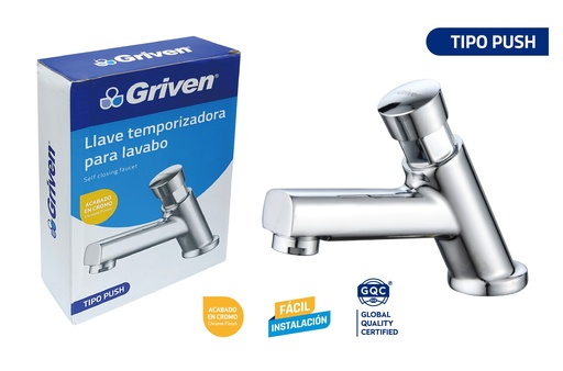 [8-255] LLAVE LAVAMANO INDIV METAL AUTOMATICA GRIVEN 8-255