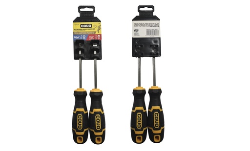 [8-279] JUEGO DESTORNILLADOR 2 PCS 1/4 x 4 COVO 8-279