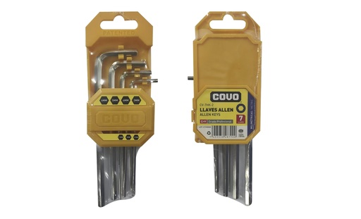 [8-310] LLAVE ALLEN HEXAGONAL 7 PCS MILIMETRICA COVO 8-310