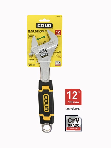 [8-322] LLAVE AJUSTABLE M/GOMA 12" COVO 8-322