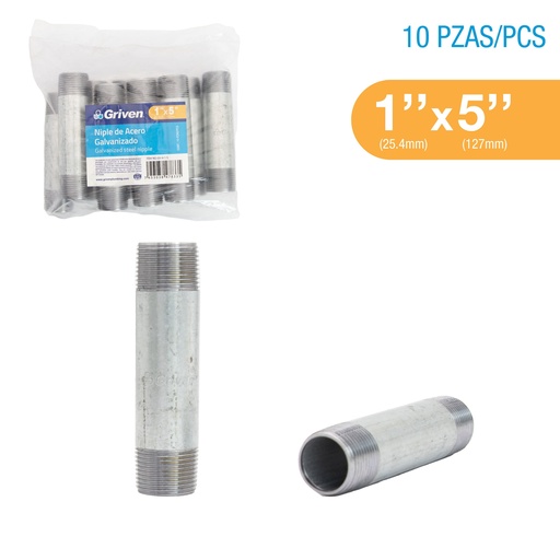 [8-331] NIPLE GALVANIZADO 1 x 5" GRIVEN 8-331