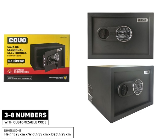 [8-340] CAJA FUERTE 25x35x25CM COVO 8-340