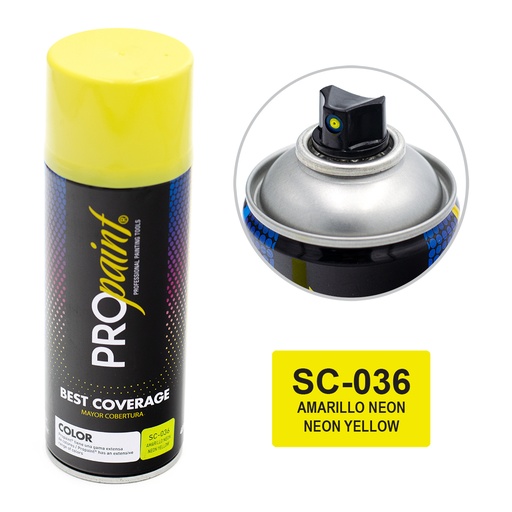 [8-350] SPRAY AMARILLO NEON x 400 ML PRO PAINT 8-350